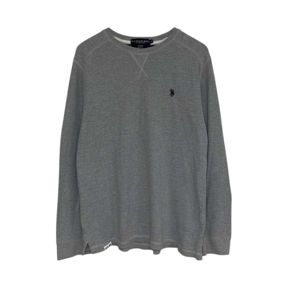 U.S. Polo Assn. Crew Neck Thermal Sweater Men’s XL Grey Heather